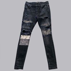 AMIRI Black Cotton Blend Fabric